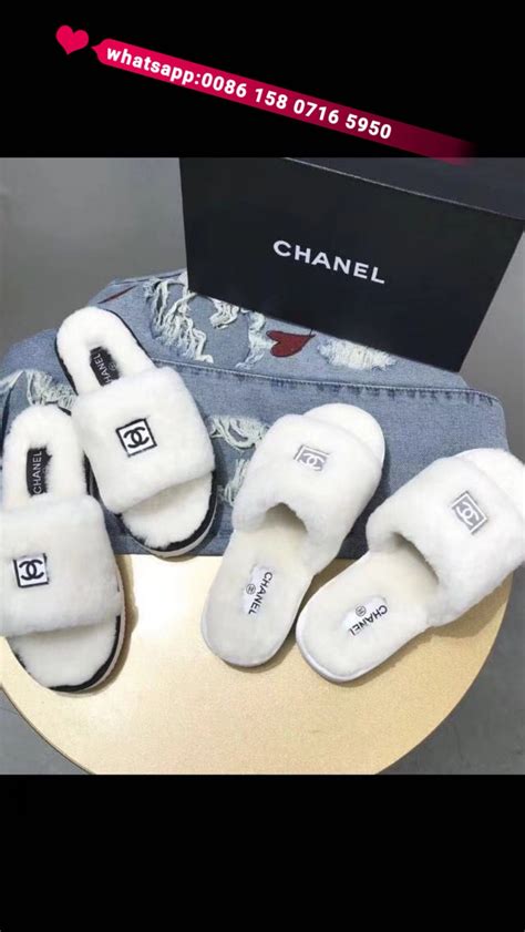 chanel slippers fur|chanel slippers for ladies.